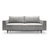 SCHLAFSOFA Rodario Hellgrau Cordbezug - Hellgrau/Schwarz, Textil/Metall (236/95/97cm) - Selsey