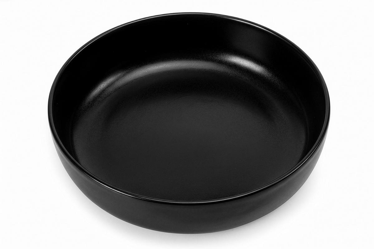 TELLER-SET VICTO 6-tlg Suppenteller, matt schwarz - Schwarz, Keramik (18cm) - KONSIMO®