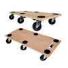 TRANSPORTROLLER 2er-Set mit 6 Rollen 11x30x68cm Traglast 300kg Sperrholzplatte Braun - Braun, Holzwerkstoff (68/30/11.5cm) - PROREGAL