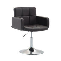 LOUNGESESSEL Riyadh Kunstleder Braun Barhocker Sessel Lounger - Braun, Leder (58/80/48cm) - DELUKE