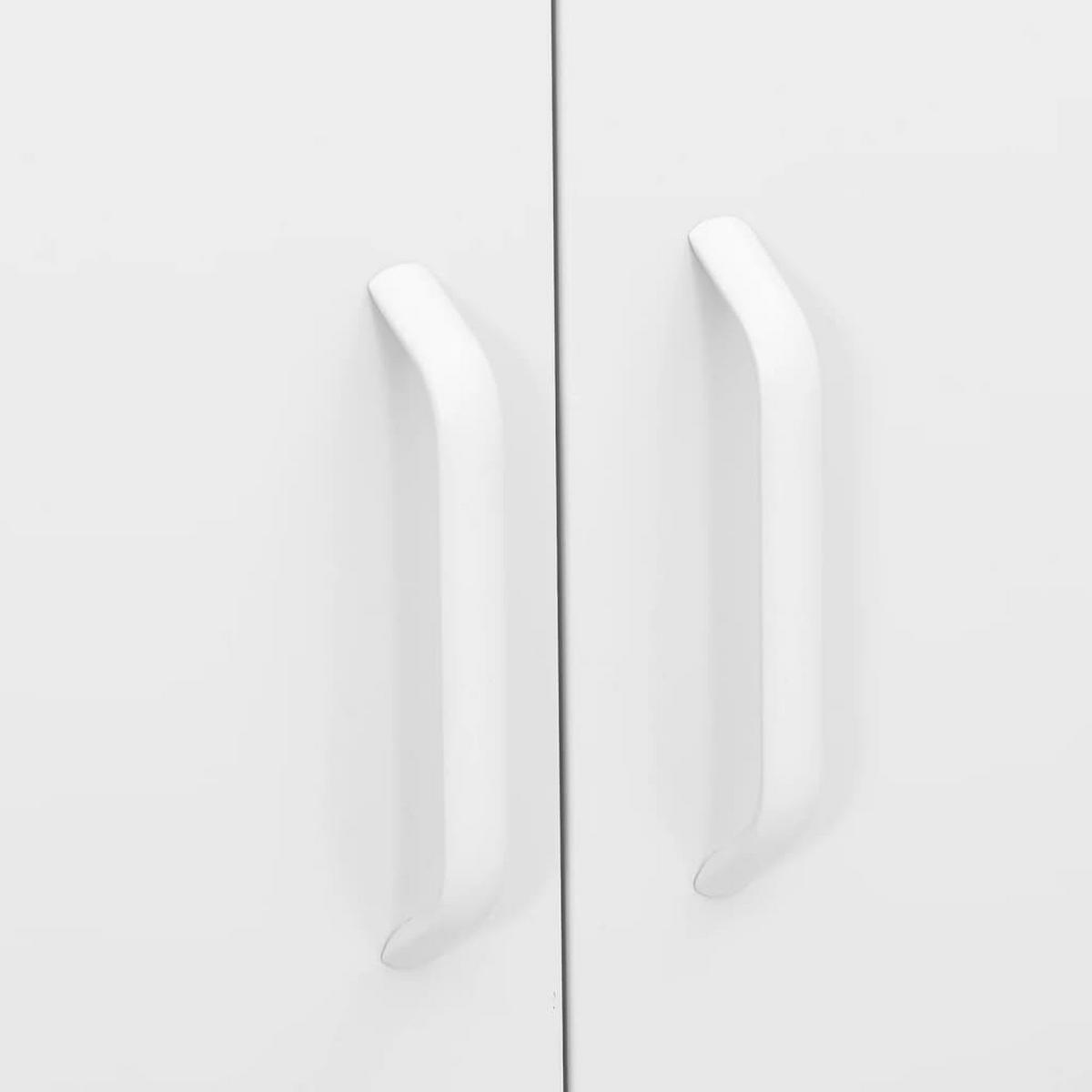 SIDEBOARD mit 2 Schubladen und verstellbarem Einlegeboden, 80/35/101,5 cm, aus Stahl, in Weiß - Weiß, Metall (80/101.5/35cm) - vidaXL