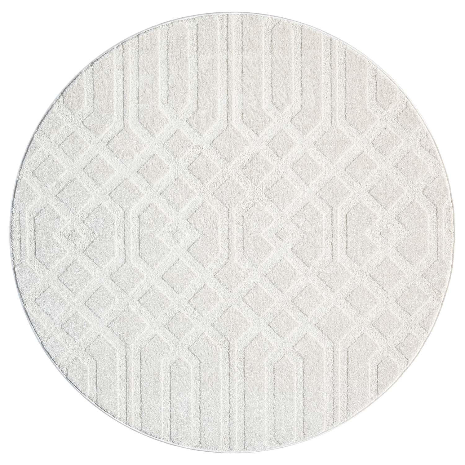 KURZFLOR-TEPPICH Flair 138 Creme 200x200 cm - Creme, Textil (200/200cm) - carpet city