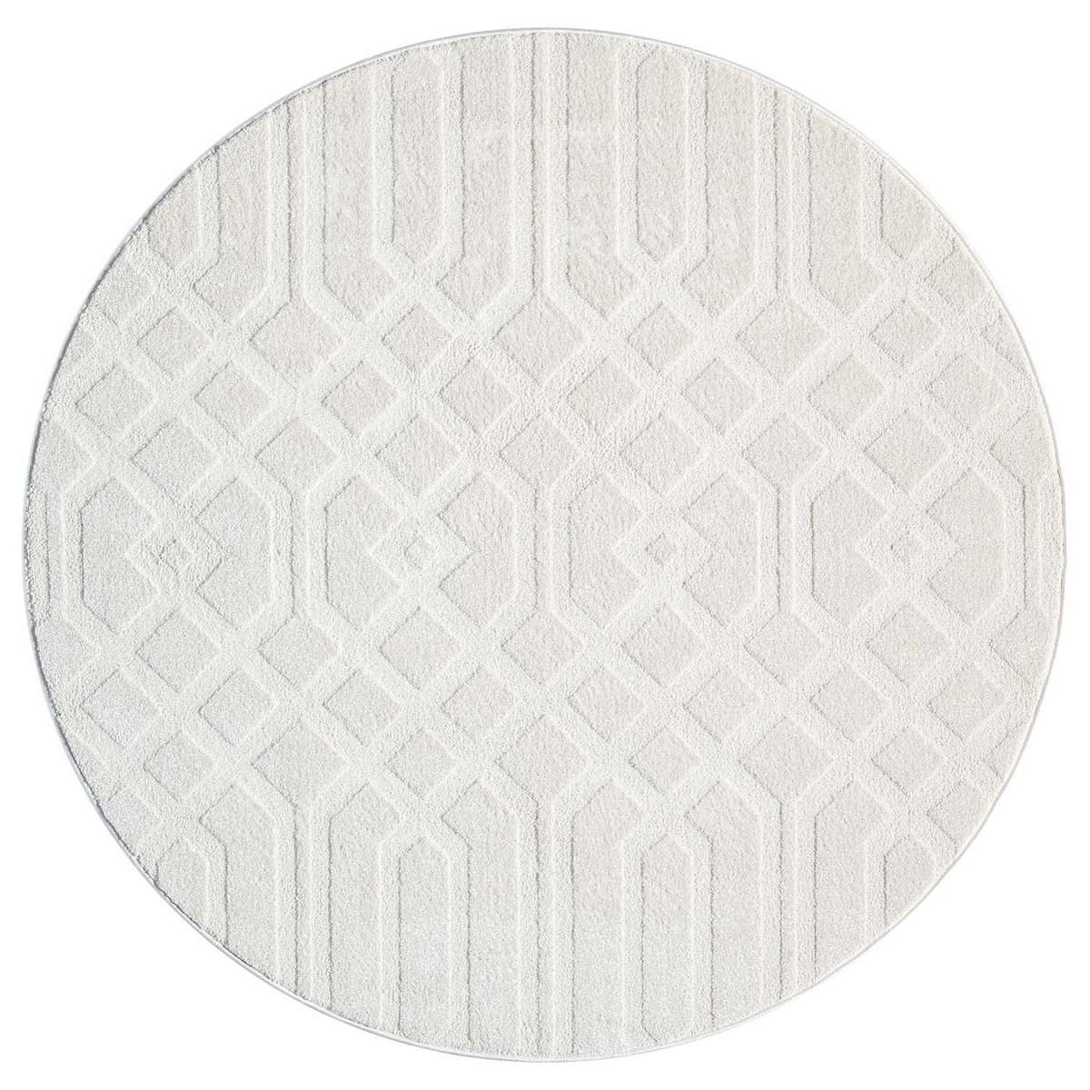 KURZFLOR-TEPPICH Flair 138 Creme 200x200 cm - Creme, Textil (200/200cm) - carpet city