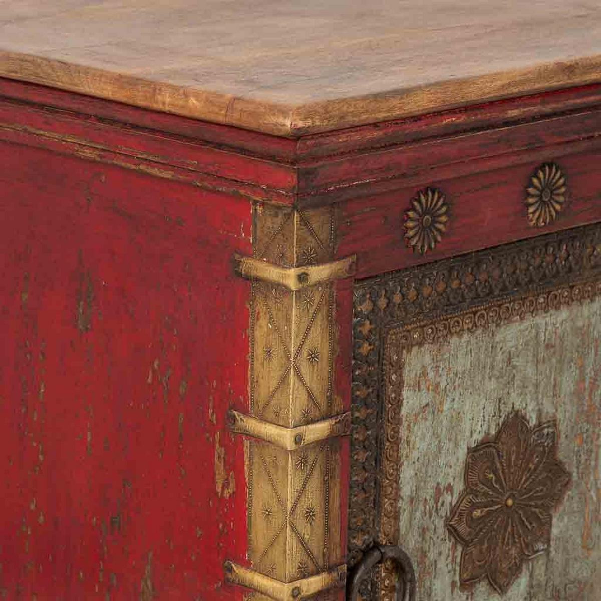 NACHTTISCH aus Holz, 50x40x59cm - Rot, Holz (50/59/40cm) - Wanderlust