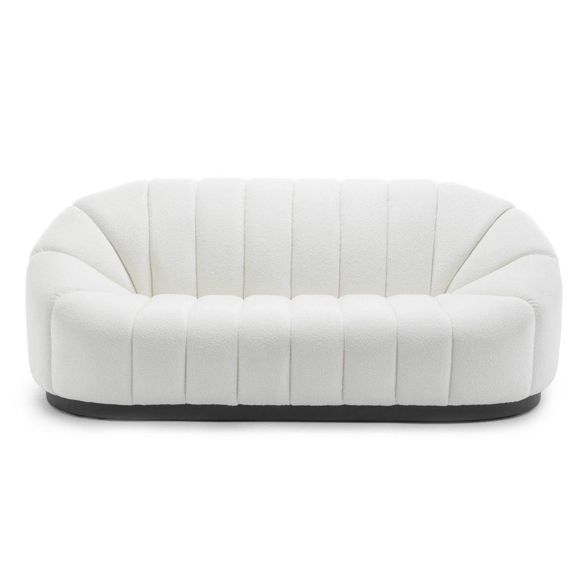 SOFA 3-Sitzer, Weiß - Weiß, Textil (96/83/215cm) - Oviala