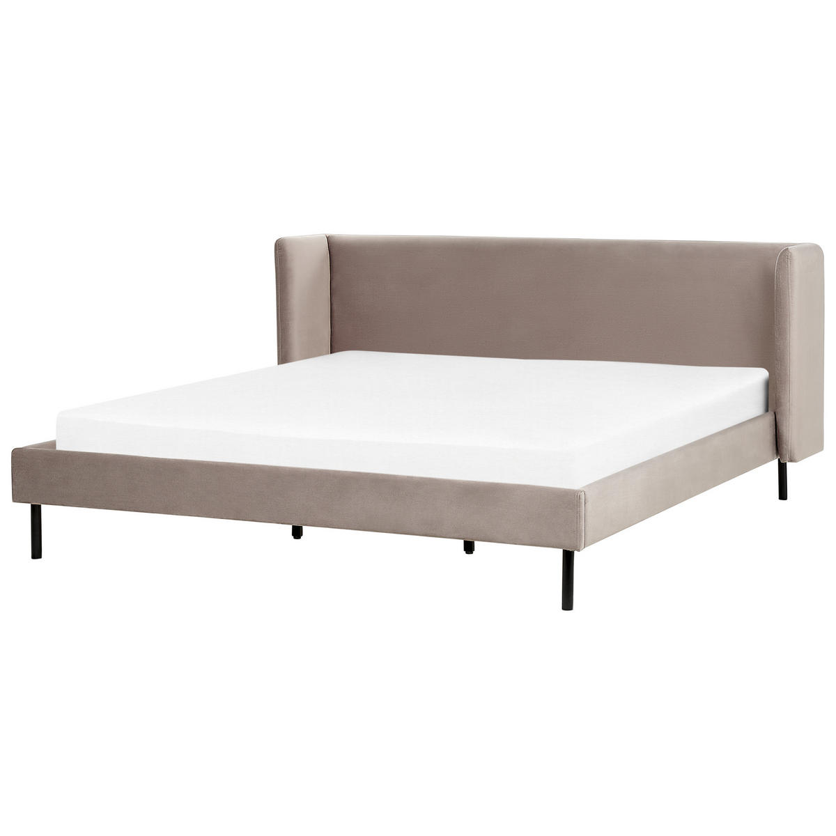 POLSTERBETT 180/200cm Taupe Arette - Taupe, Textil (180/200cm) - Beliani