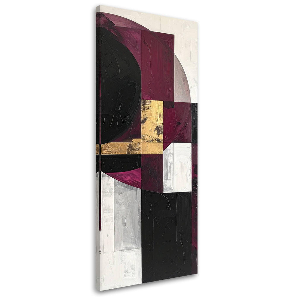 LEINWANDBILD 3D und geometrisch 50x150cm - Rot, Textil (50/150cm) - Feeby