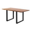 ESSTISCH LORE Holz Akazie - Schwarz/Naturfarben, Holz/Metall (140/90/77cm) - KAWOLA
