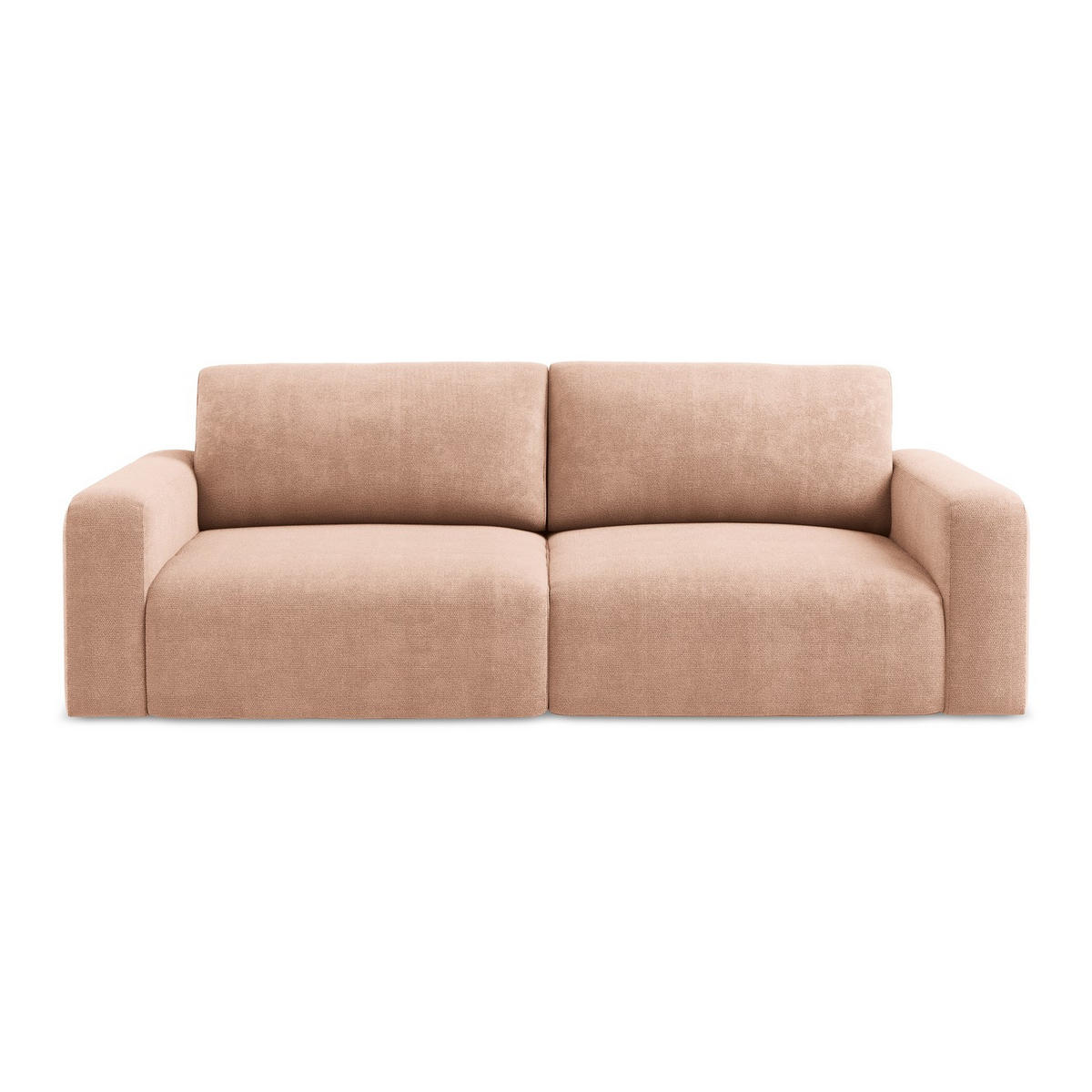 3-SITZER SOFA mit Schlaffunktion Chenille Stoff Pink - Pink/Koralle, Kunststoff/Textil (244/79/102cm) - LaMiaSofa