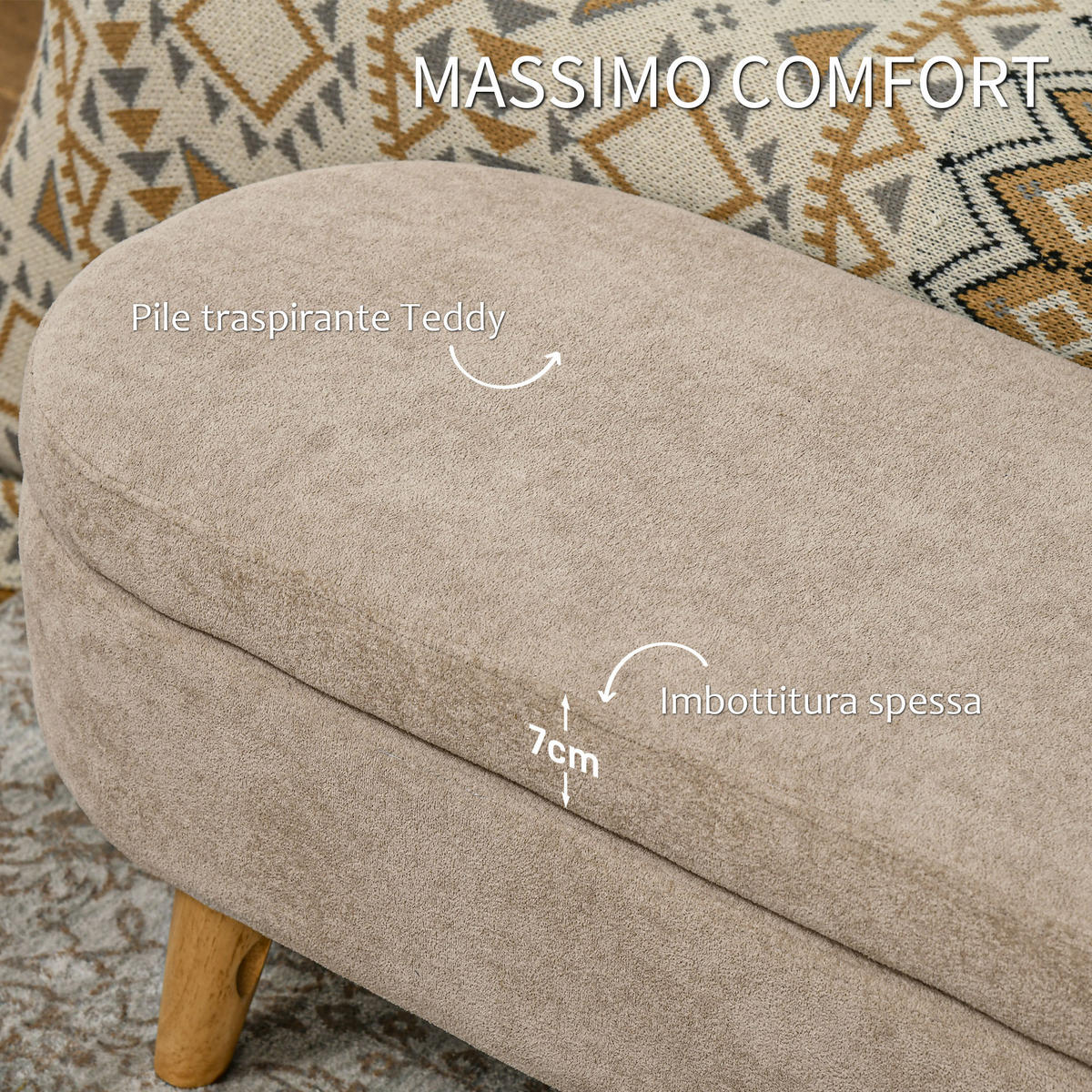 SITZBÄNKE Beige 1 Stück - Beige, Kunststoff (110/43/40cm) - GiPP