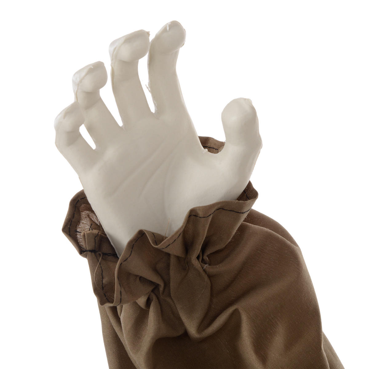 HALLOWEEN-DEKORATION Horrorpuppe 160 cm mit roten Augen, Geräuschaktivierung - Schwarz, Textil (18/160/60cm) - HOMCOM
