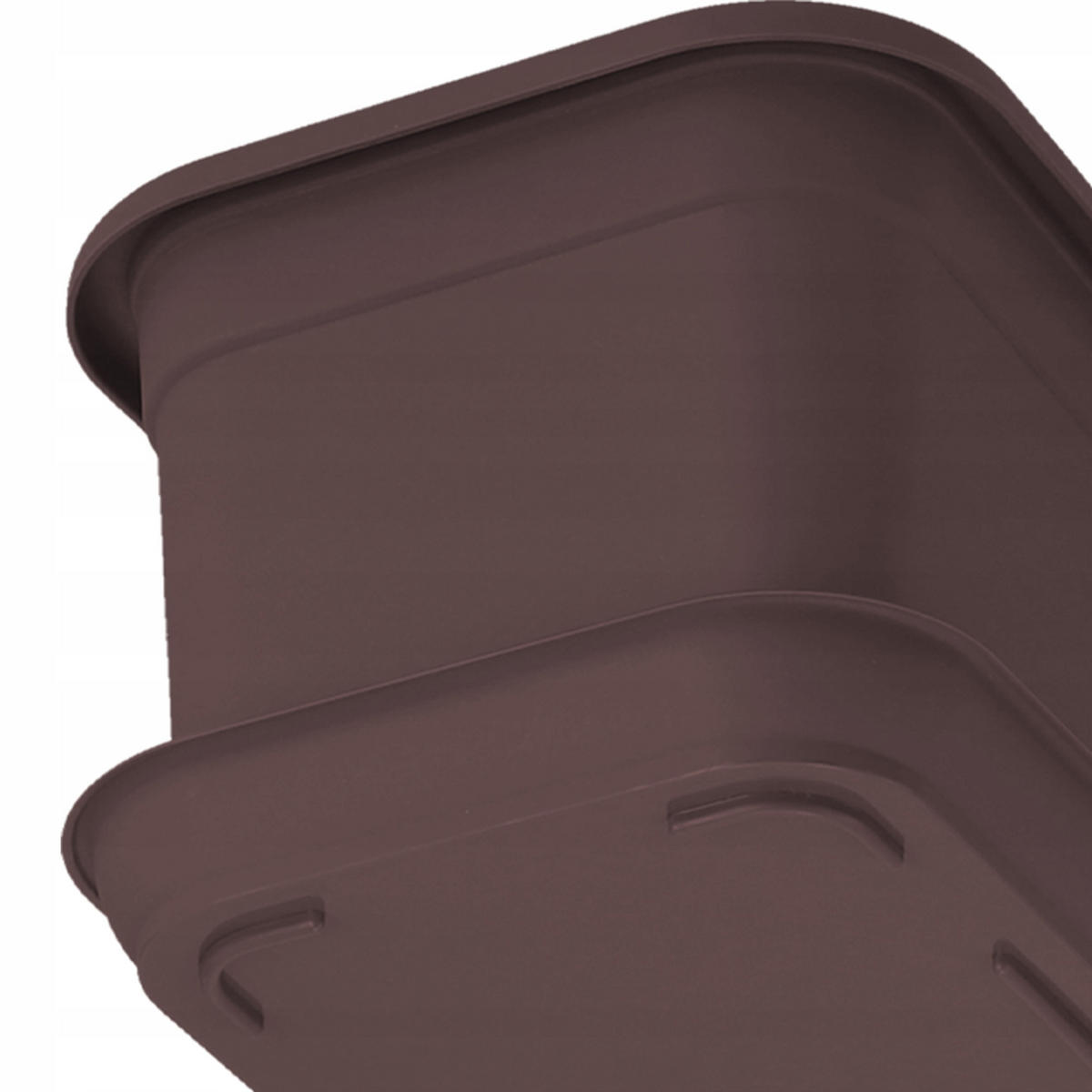 BALKONKASTEN mit Untersetzer 60 cm, Braun - Braun, Kunststoff (15/60cm) - KADAX