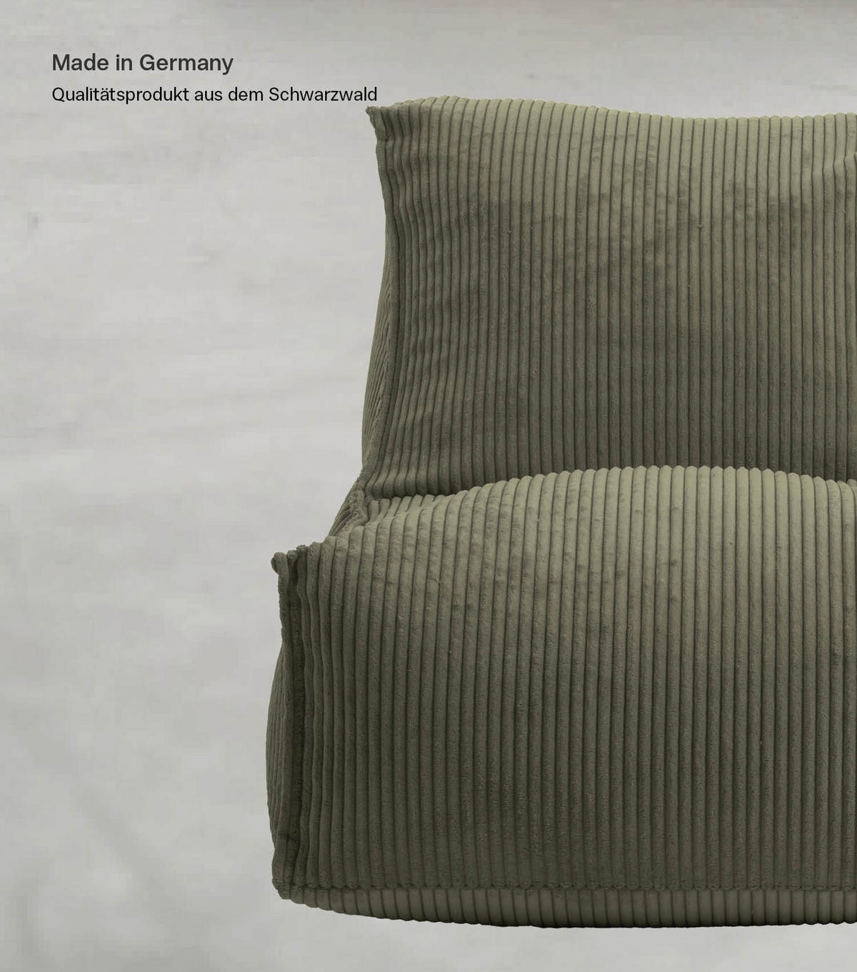 SITZSACK mit Hocker Der Gelassene - Grün, Textil (65/65/155cm) - Mokebo