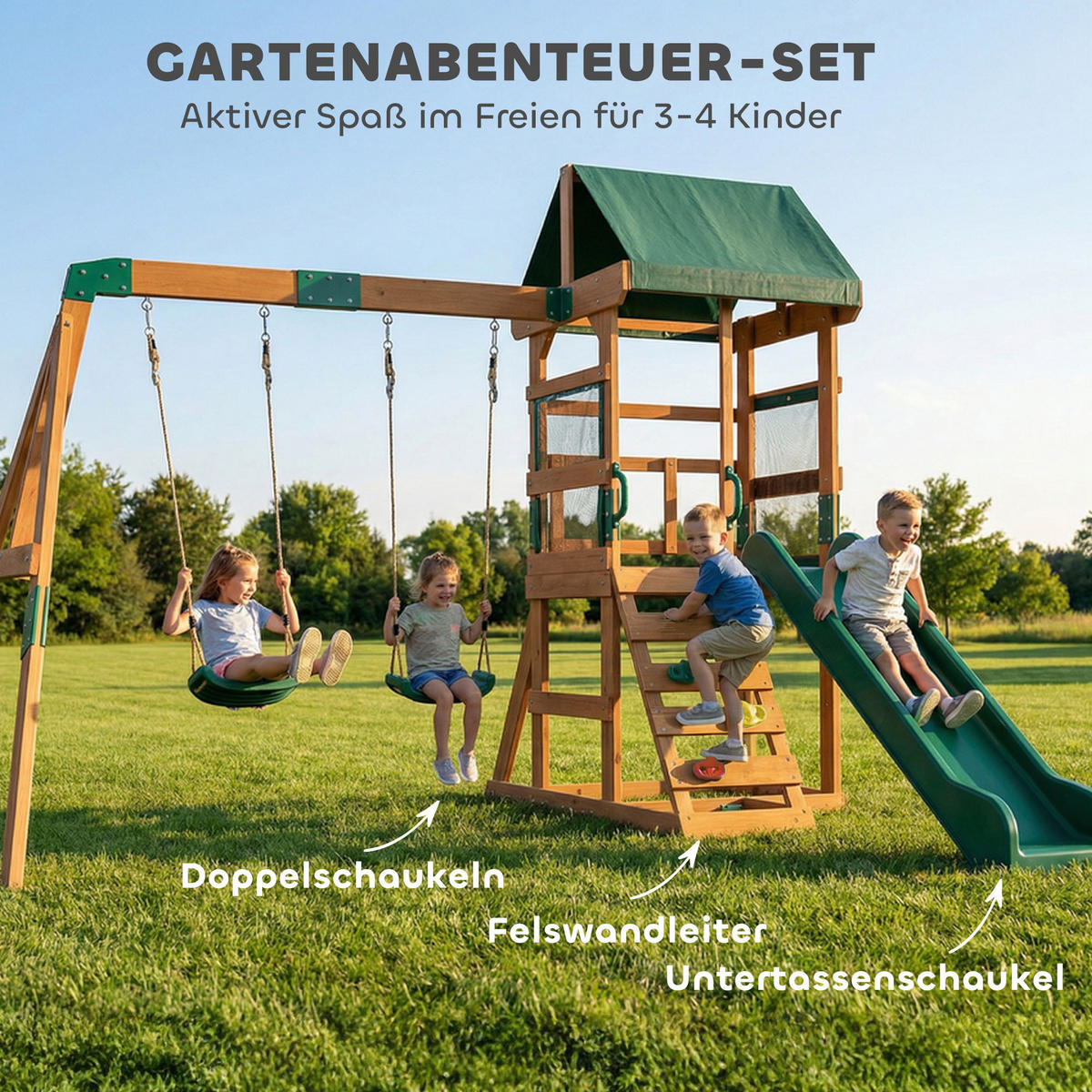 RUTSCHE DE-09355 Grün - Grün, Holz (284/233/315cm) - ComfortXL
