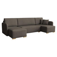 WOHNLANDSCHAFT Como U - Naturfarben/Braun, Holz/Textil (292/85/140cm) - MIRJAN24