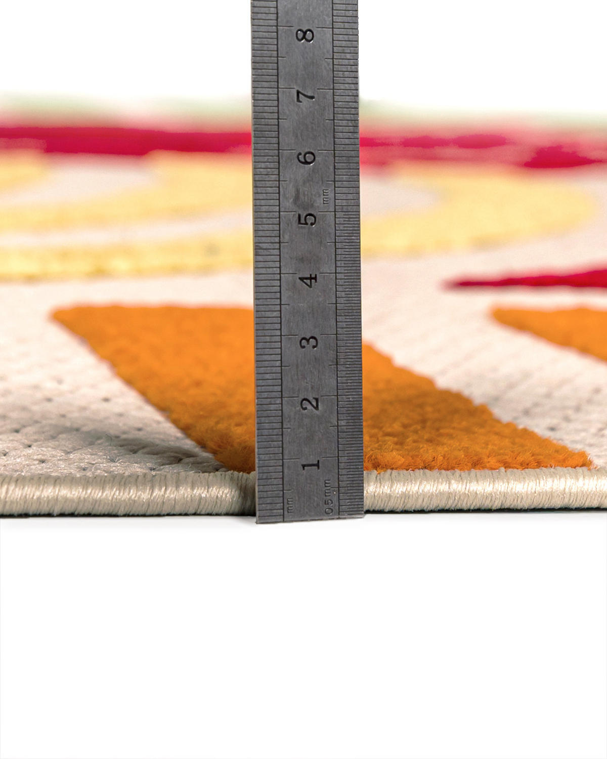 TEPPICH In-& Outdoor Fano Estate Mazovia 120x170cm Rot Gelb Abstrakt Kurzflor - Rot, Textil (120/170cm) - Mazovia
