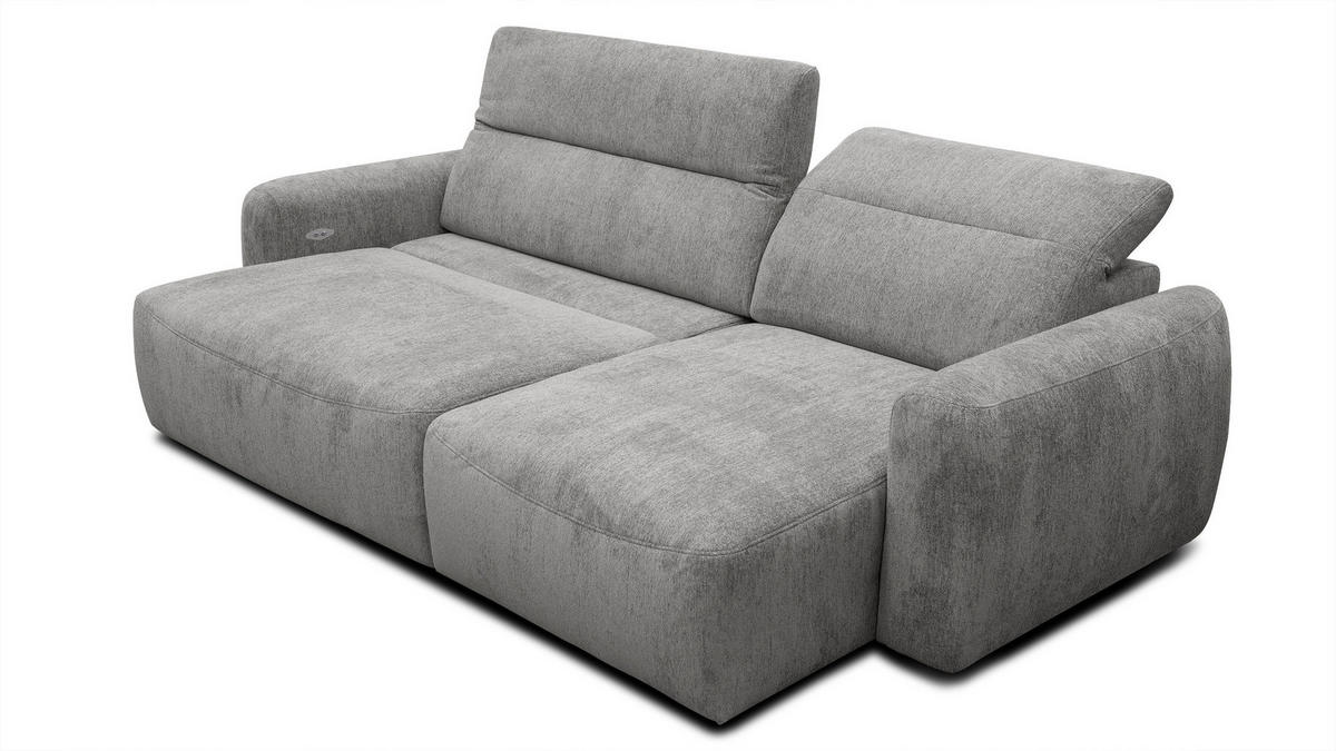 ECKSOFA NERO 4-Sitzer, platingrau - Schwarz/Grau, Holz/Textil (272/81/159cm) - Courtois Laville