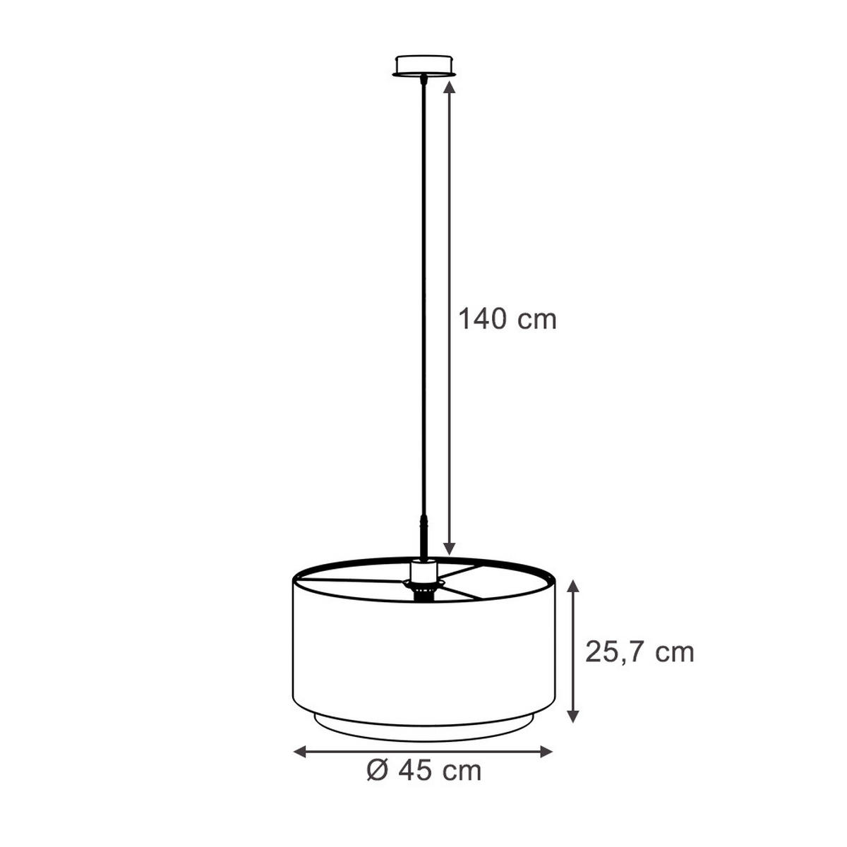 HÄNGELEUCHTER Goldamo Schwarz 45 x 25.7 cm - Goldfarben/Schwarz, Metall (45/45/25.7cm) - Vicco