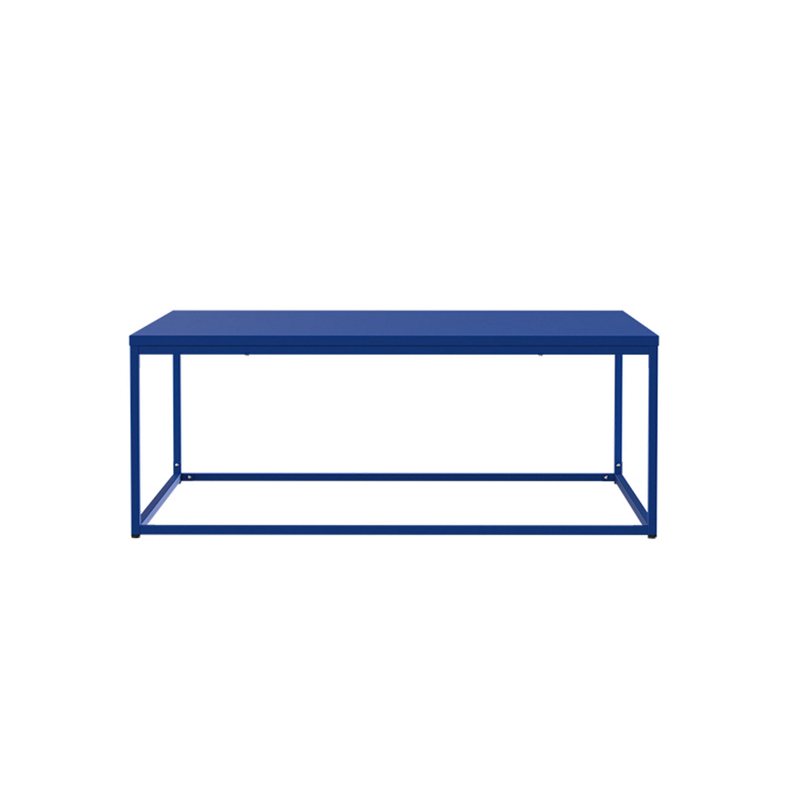 COUCHTISCH 120 cm, Dunkelblau - Blau, Metall (90/90/35cm) - Oviala