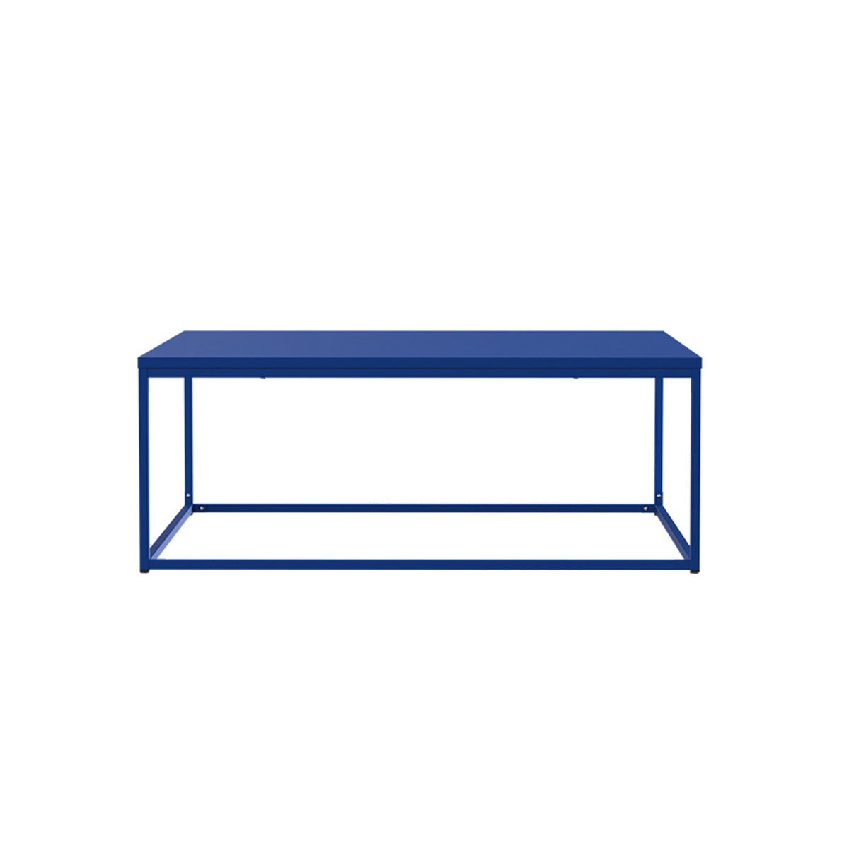 COUCHTISCH 120 cm, Dunkelblau - Blau, Metall (90/90/35cm) - Oviala