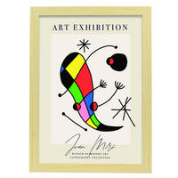 POSTER Joan Miro Kunst – Ausstellung A3 Rahmen Aus Hellem Holz - Beige, Papier (29.7/5/42cm) - Nacnic