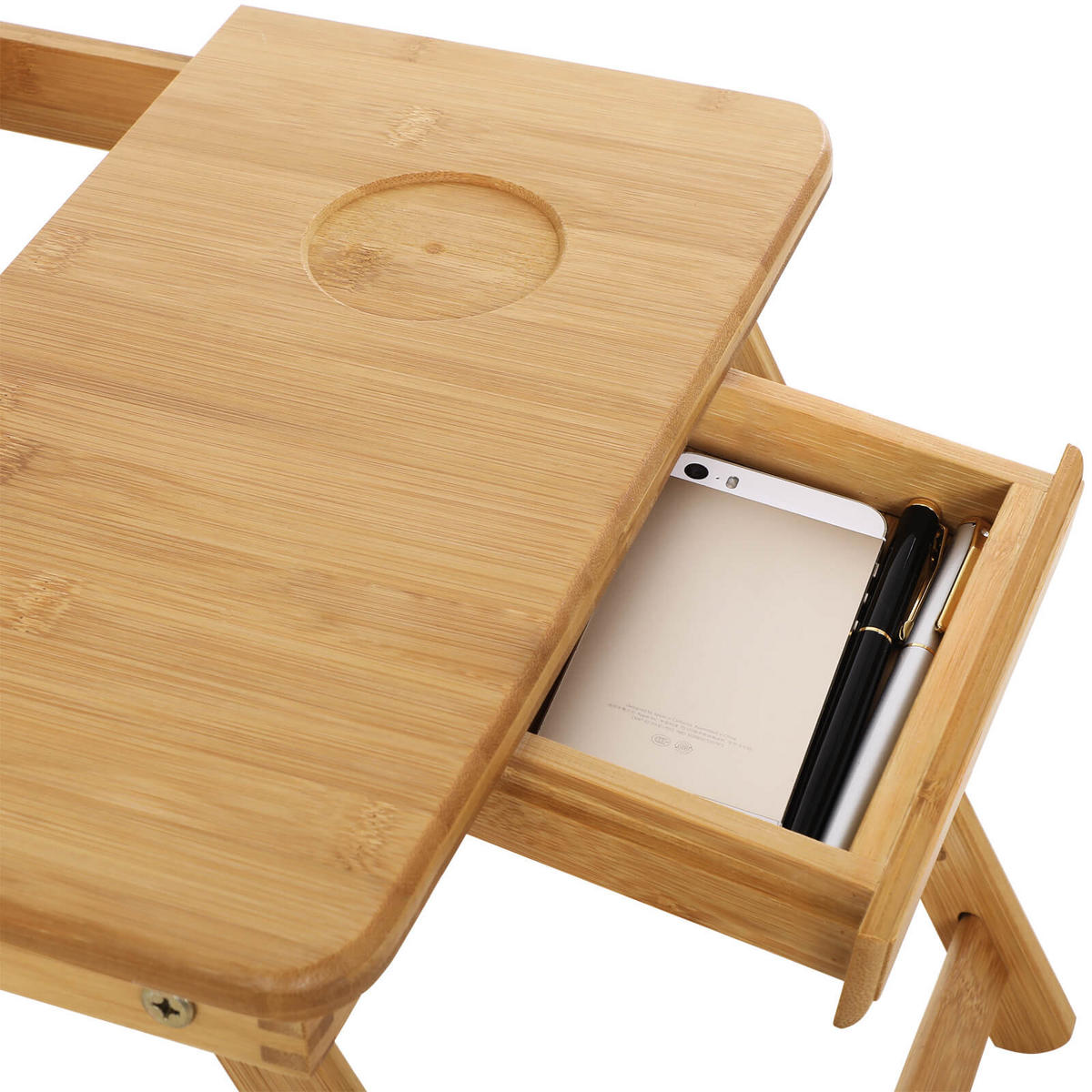 LAPTOPTISCH - Eukalyptusholzfarben, Holz (55/35/29cm) - Hansiro