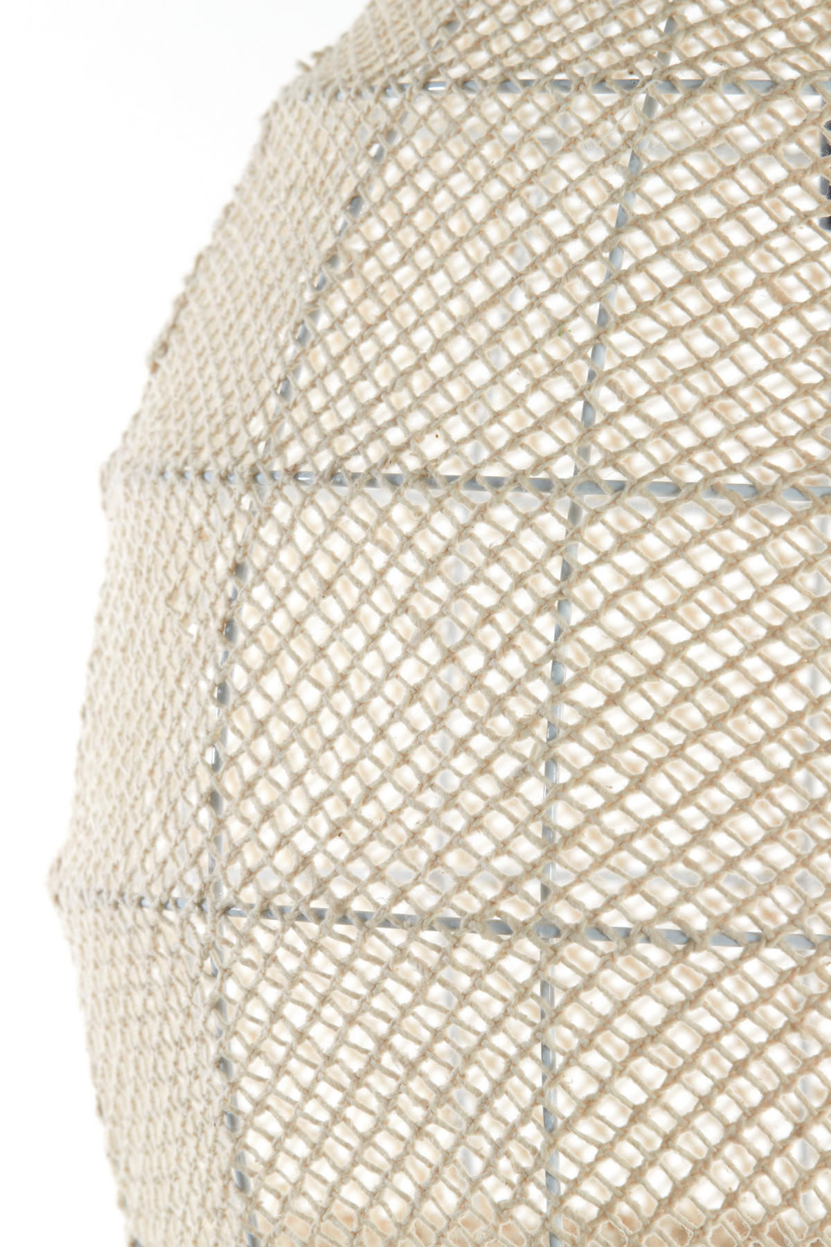 HÄNGELAMPE Makassar Weiß Ø42/42 cm - Weiß, Textil (42/42/42cm) - Light & Living