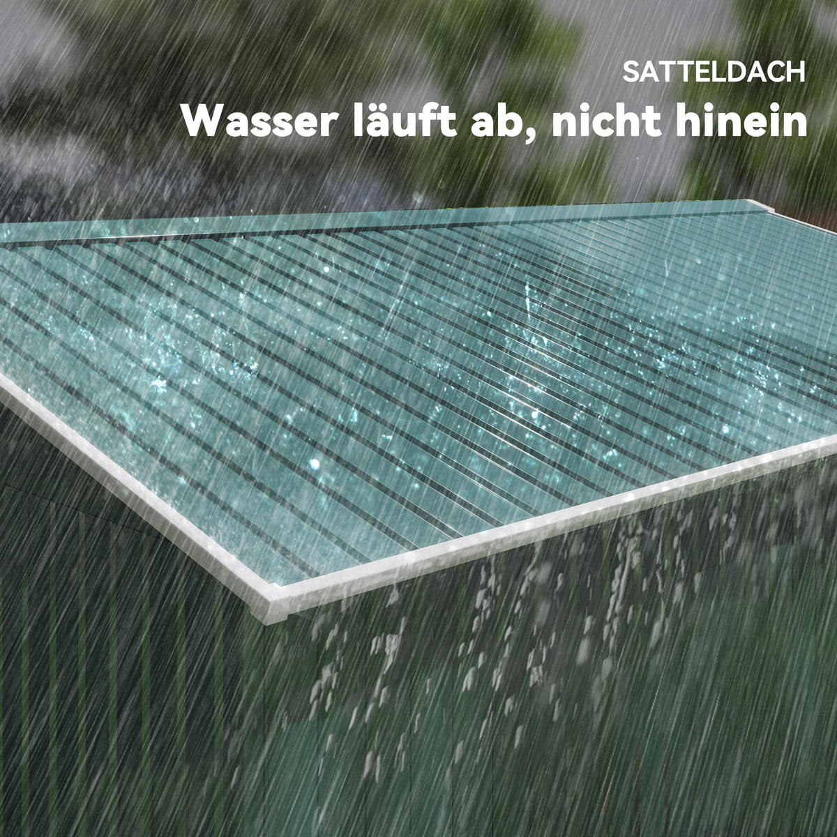 GERÄTESCHUPPEN DE-08106 wetterfest mit Schiebetüren Dunkelgrün - Dunkelgrün, Metall (386/200/340cm) - ComfortXL
