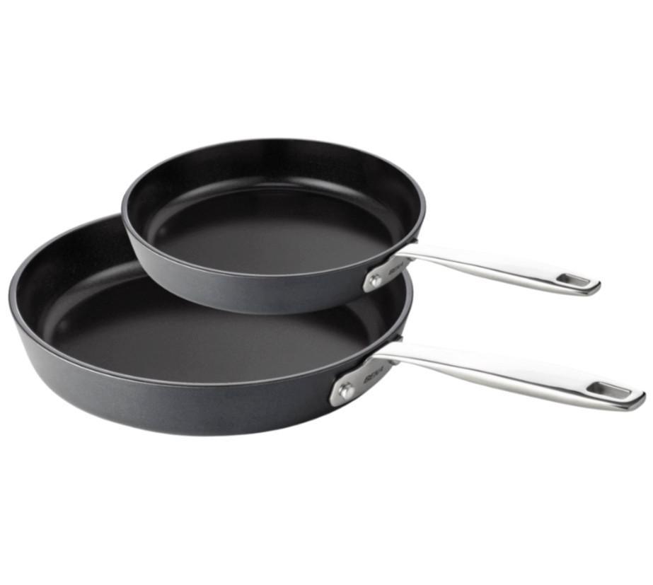 BRATPFANNEN-SET BratPFANNENSET Maestro Alu 2-teilig Ø 24 und 28 cm – geeignet für alle Wärmequellen – ohne Antihaftbeschichtung - Schwarz, Metall (1/2/2cm)