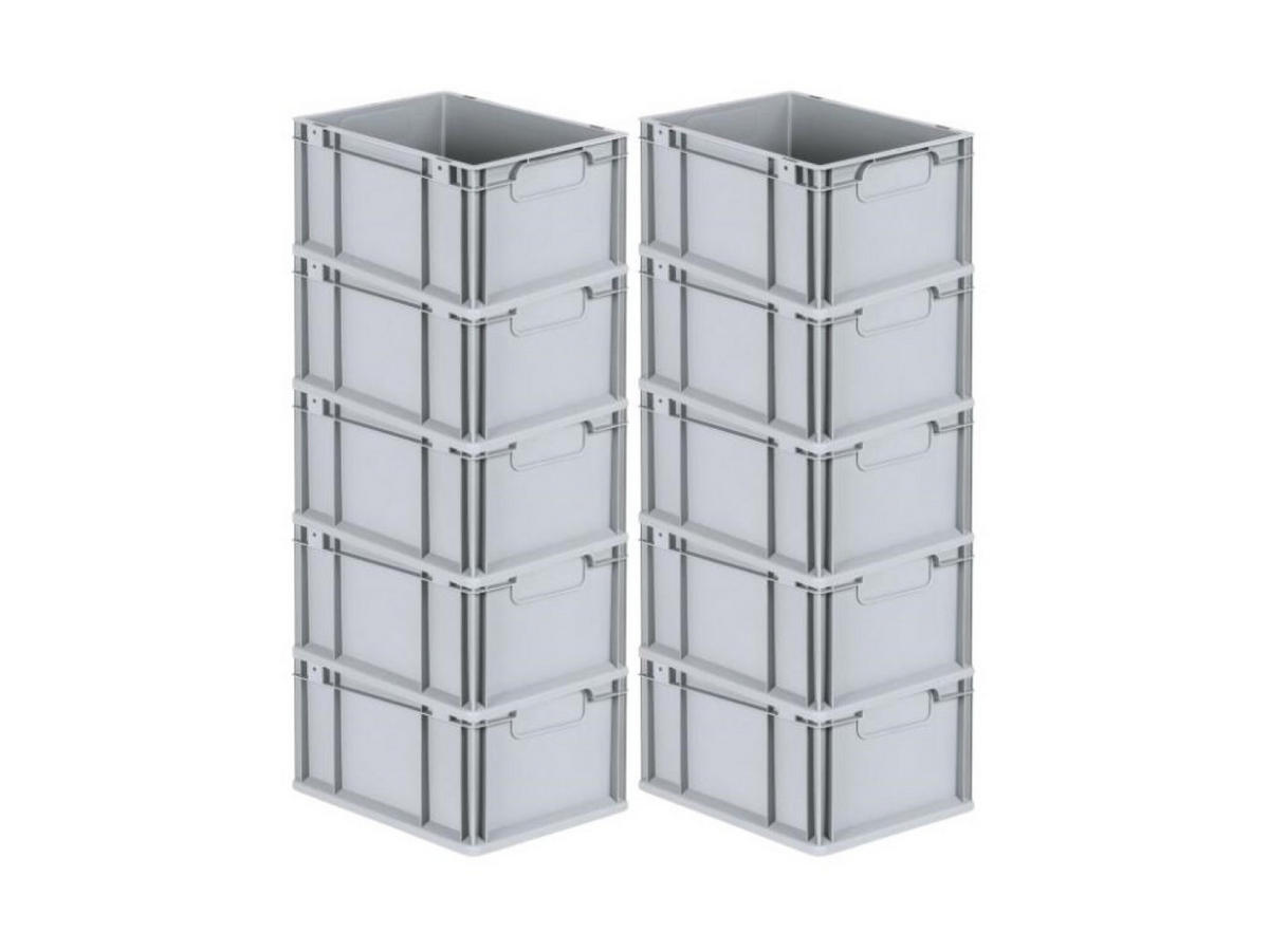 EUROBOX Nextgen Economy Griffe Geschlossen 22x30x40cm 20 Liter - Grau, Kunststoff (30/22/40cm) - PROREGAL