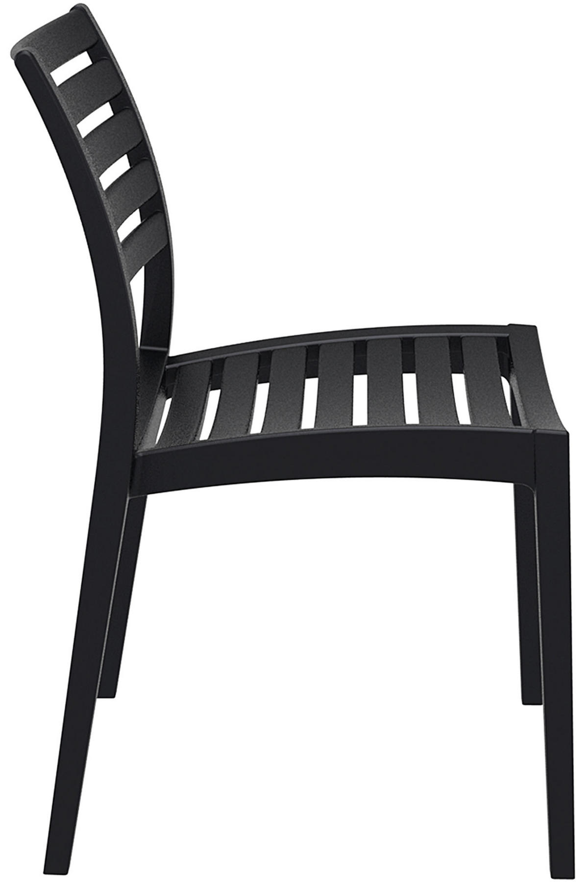 GARTENSTUHL 2er Set Kunststoff schwarz - Schwarz, Kunststoff (48/82/48cm) - CLP