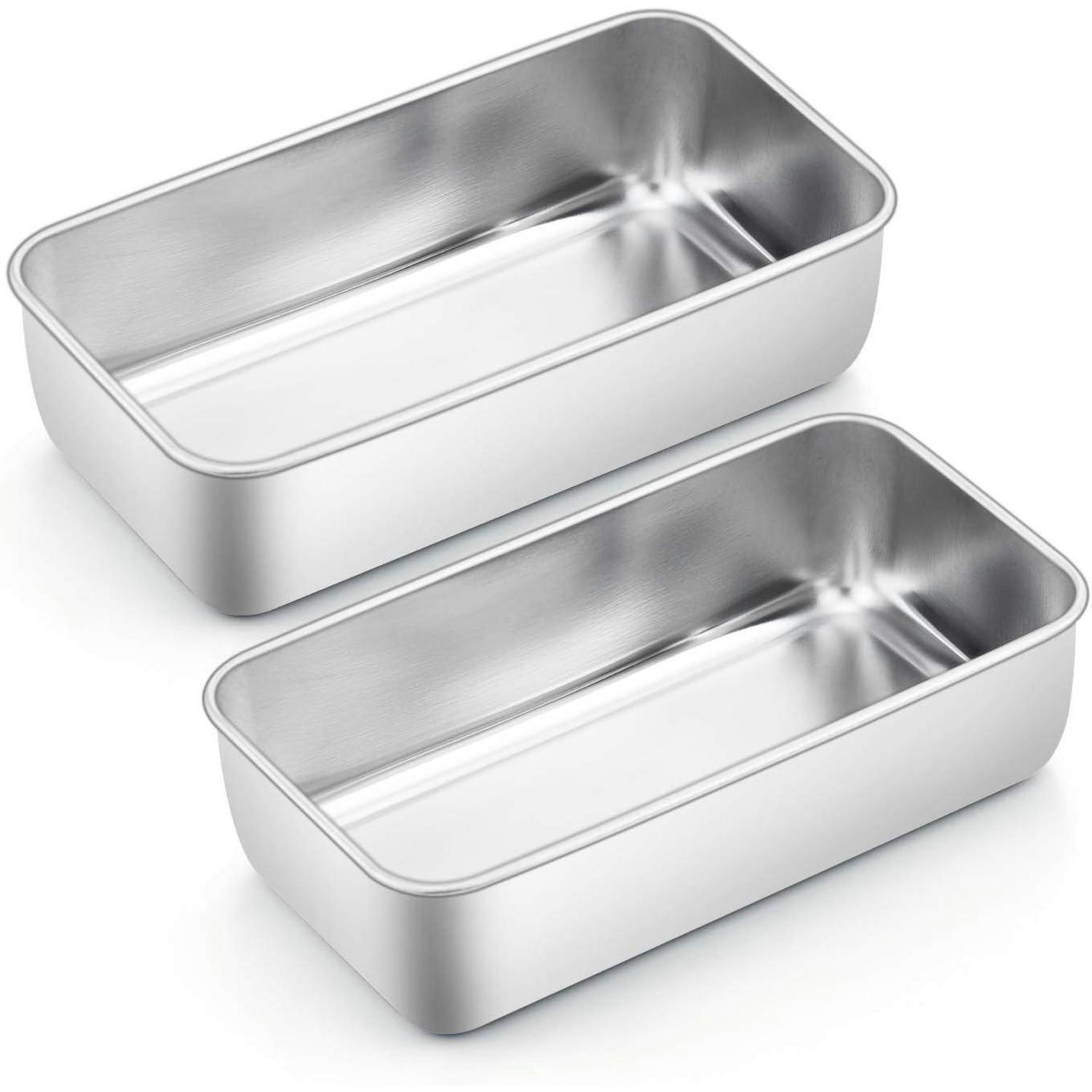 BROTBACKFORM 2er-Set Edelstahl 23,5 x 12,6 x 6 cm - Silberfarben, Metall (23.5/6/12.6cm)