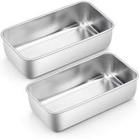 BROTBACKFORM 2er-Set Edelstahl 23,5 x 12,6 x 6 cm - Silberfarben, Metall (23.5/6/12.6cm)