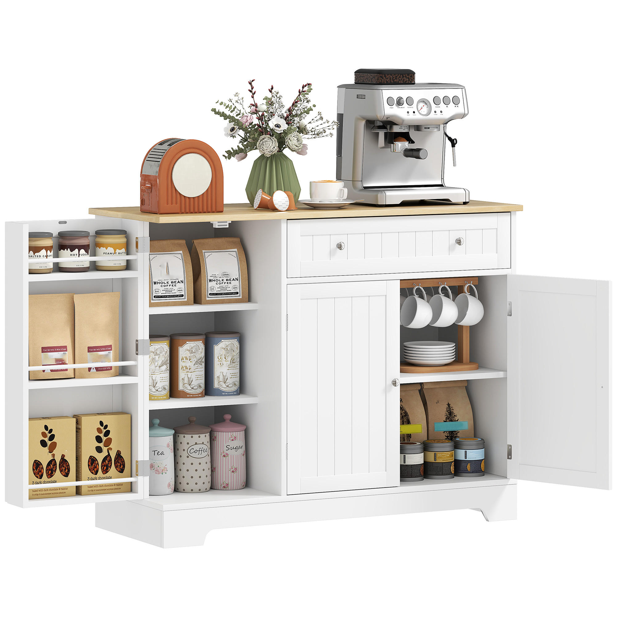 ComfortXL Sideboard Weiß 105x83x40 cm