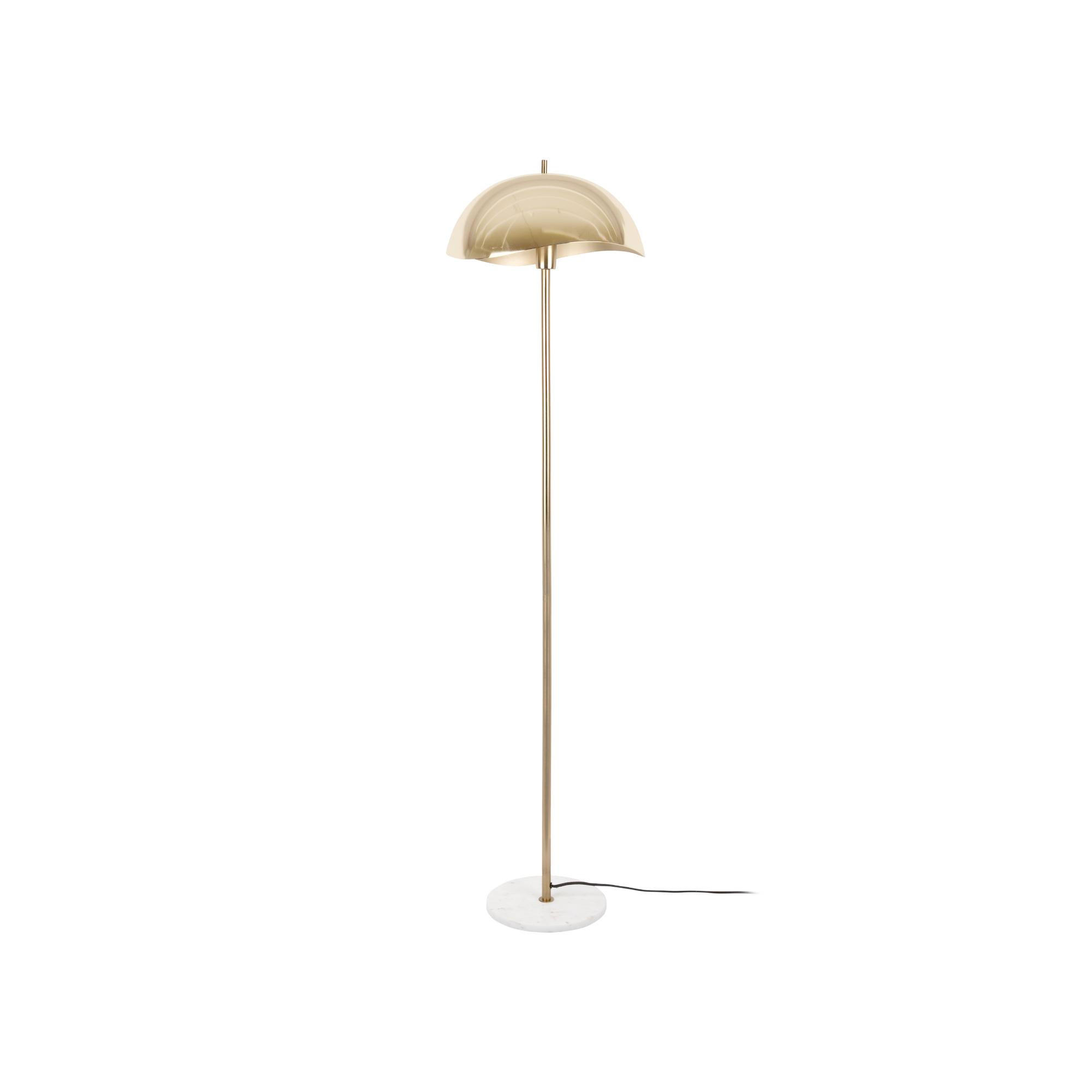 STEHLEUCHTE Waved Gold 40/40/154 cm - Goldfarben, Metall (40/40/154cm) - Leitmotiv