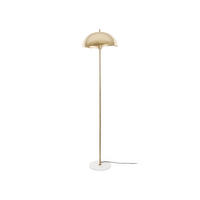 STEHLEUCHTE Waved Gold 40/40/154 cm - Goldfarben, Metall (40/40/154cm) - Leitmotiv