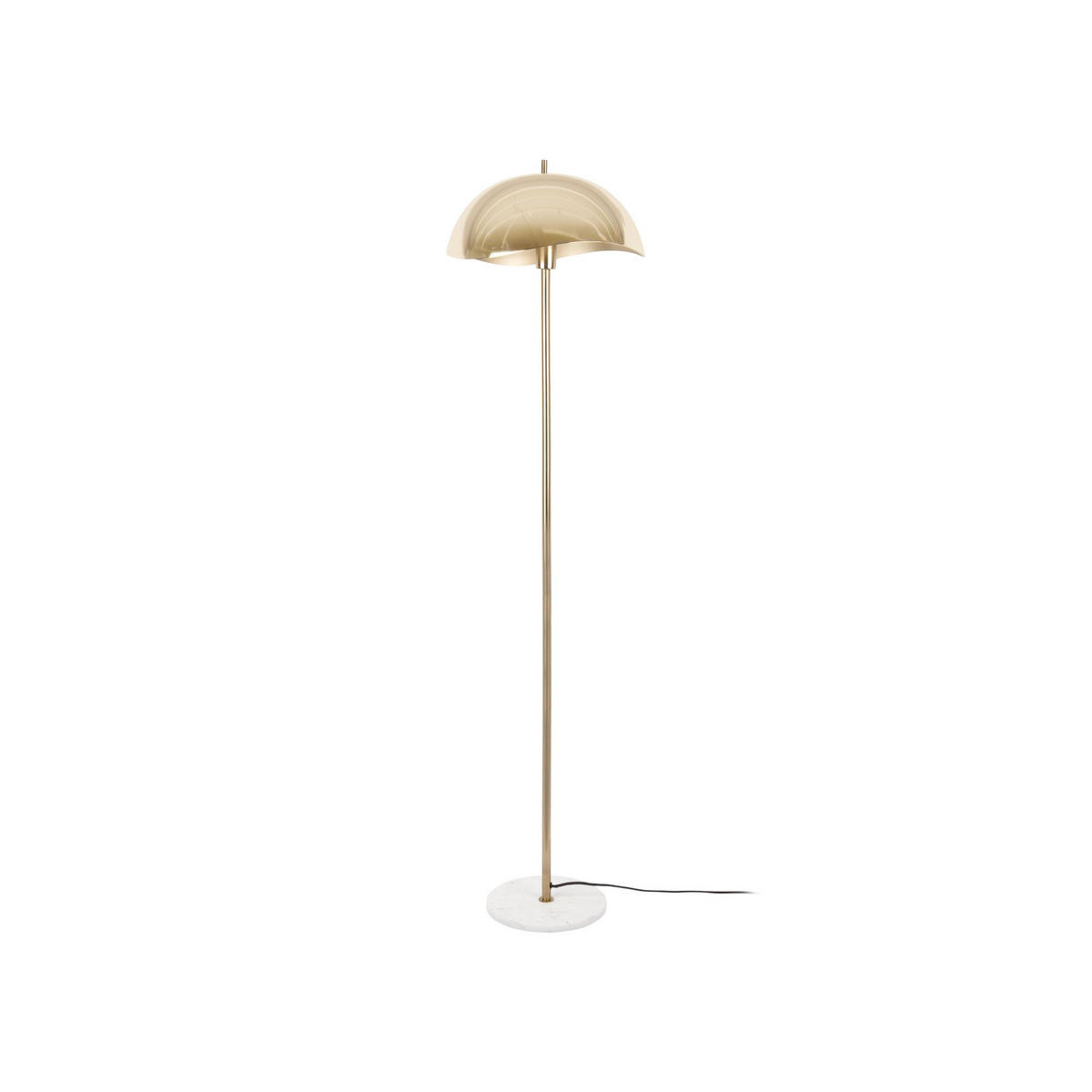 STEHLEUCHTE Waved Gold 40/40/154 cm - Goldfarben, Metall (40/40/154cm) - Leitmotiv