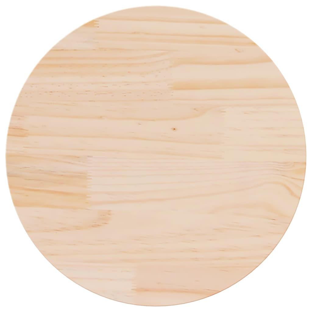 TISCHPLATTE Rund Ø60/3 Cm Massivholz Kiefer - Braun, Holz (60/60/3cm) - vidaXL