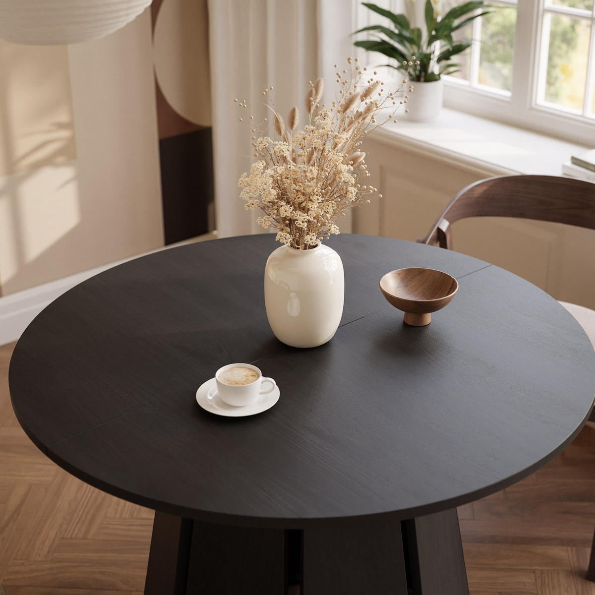 ESSTISCH AUSZIEHBAR VERDA 100–180 cm, Farbe Schwarz - Schwarz, Holzwerkstoff (100/180/76cm) - Idohome