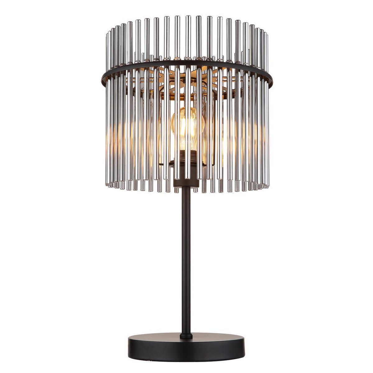 TISCHLEUCHTE Metall Rauchfarben - Grau, Glas (30/30/54.5cm) - Globo Lighting