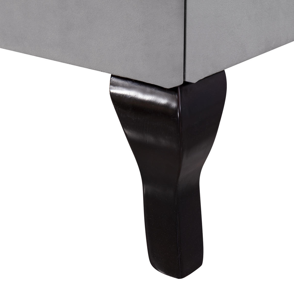 POLSTERBETT 90/200 cm grau aus Samt mit Lattenrost - Grau, Textil (90/200cm) - OKMYHOME