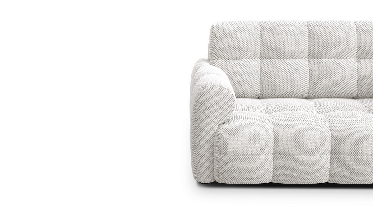 SOFA MELLOW 2-Sitzer, creme - Creme/Schwarz, Holz/Textil (153/87/98cm) - Courtois Laville