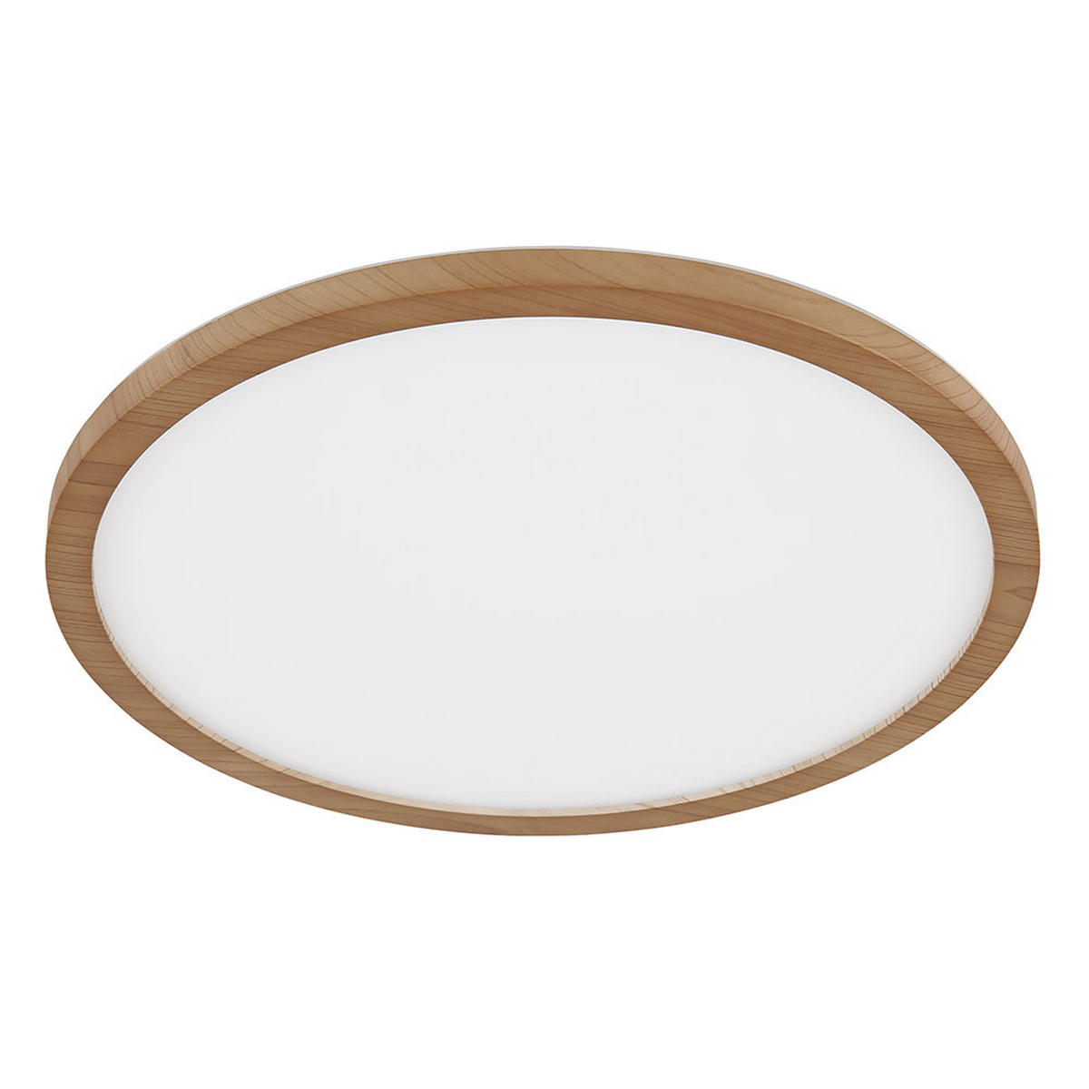 LED DECKENLEUCHTE Holzoptik Braun - Braun, Kunststoff (42/42/2.5cm) - Globo Lighting