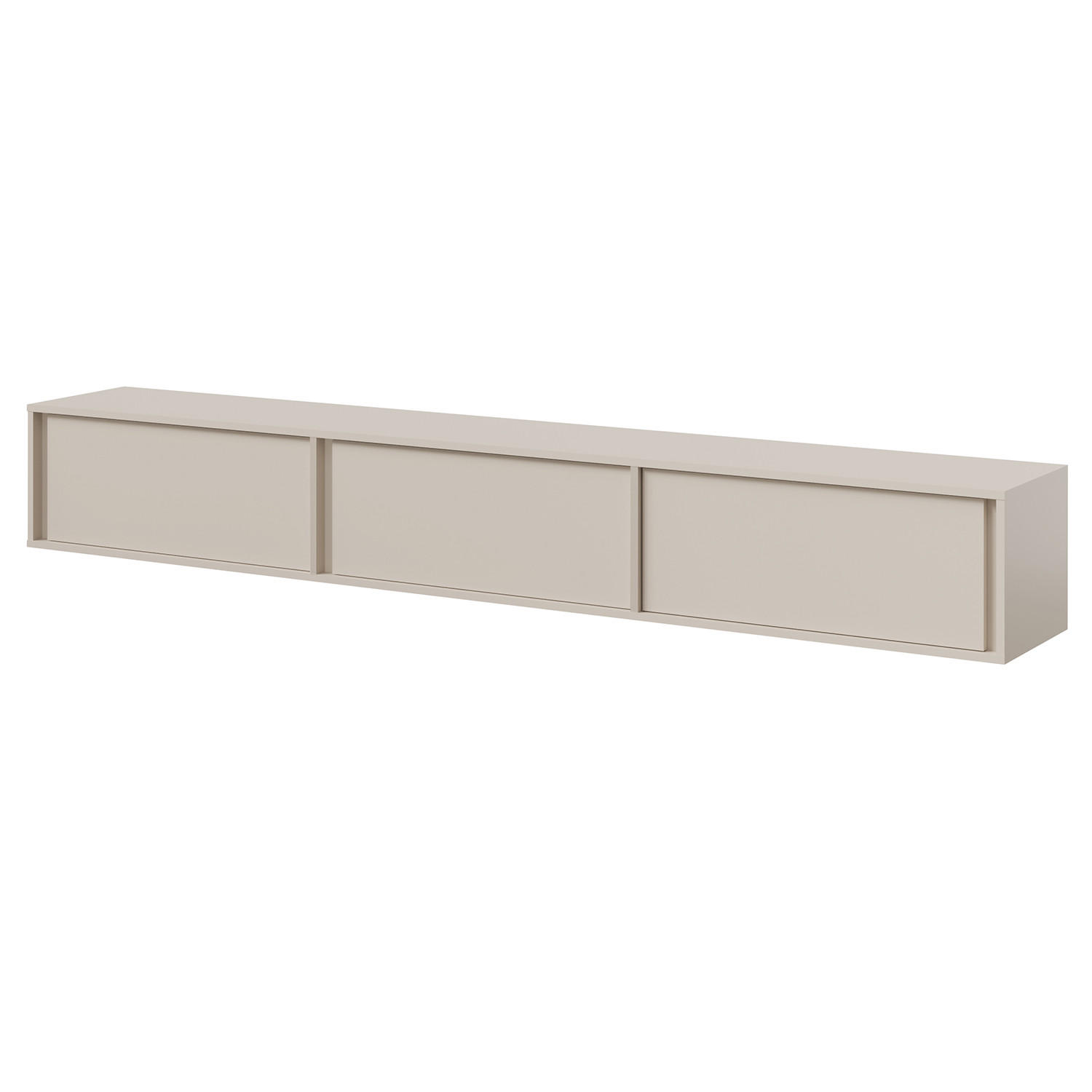 LOWBOARD Vero mit 3 Türen, hängend oder stehend, 230 cm, Kaschmir - Kaschmir, Holzwerkstoff (230/40/35cm) - Beautysofa
