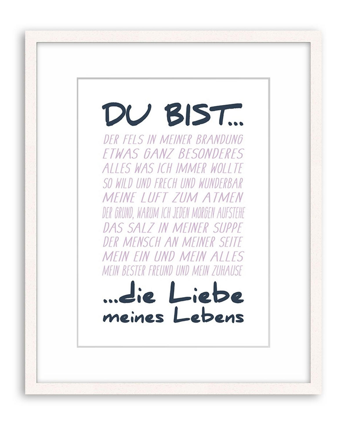POSTER DIN A4 21x29,7 cm Spruch Liebe - Weiß, Papier (21/29.7/2cm) - artissimo