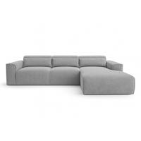 ECKSOFA L Form Ruyam Dunkelgrau 310/165/78 cm – Schlaffunktion Rechts - Dunkelgrau/Schwarz, Kunststoff/Textil (310/170cm) - AX Living