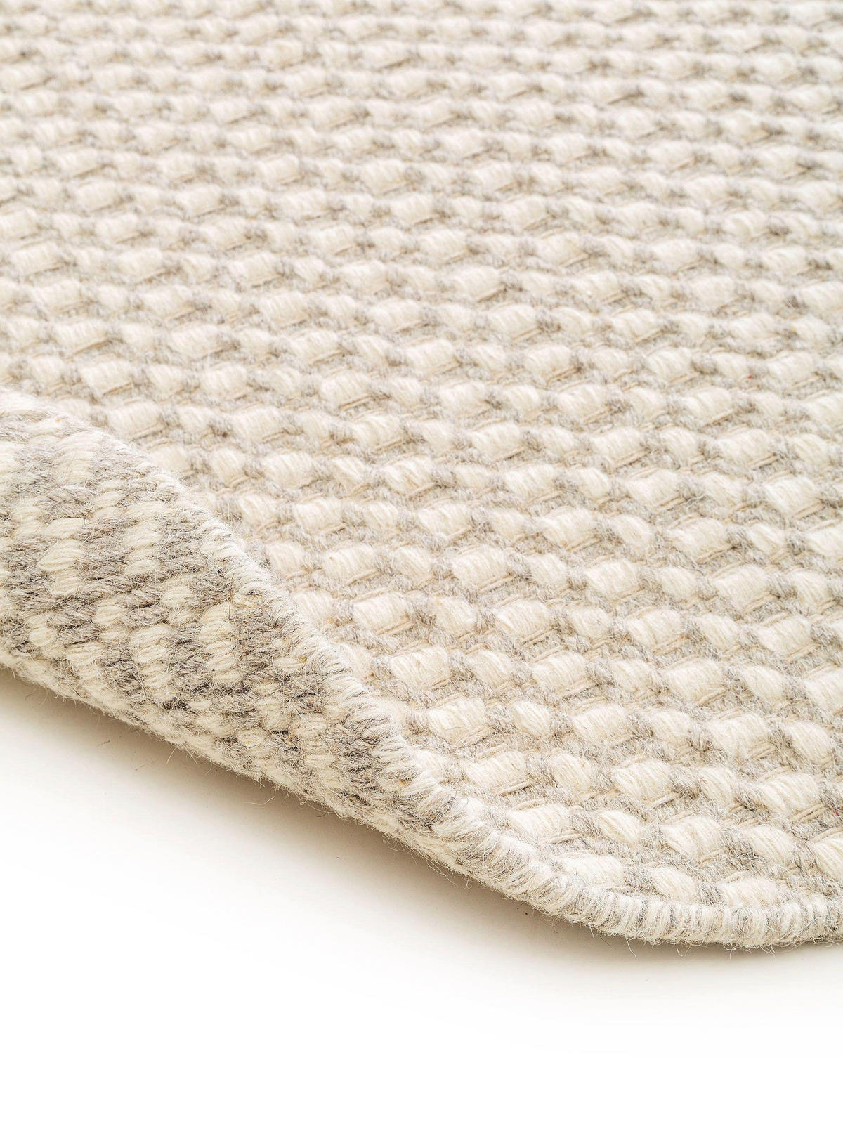 WOLLTEPPICH rund Hector Beige ø 150 cm rund - Beige, Textil (150/150cm) - benuta Finest