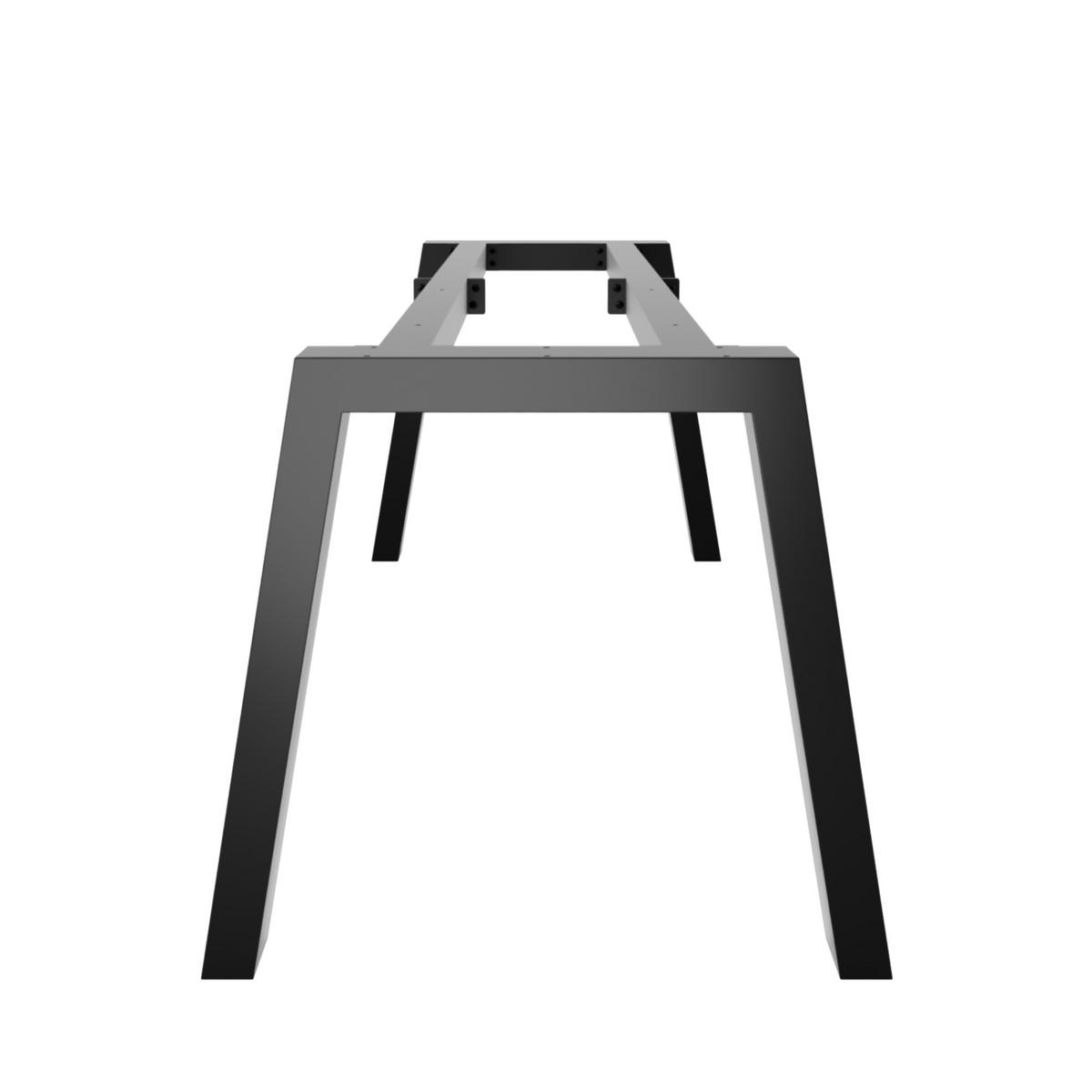 TISCHBEINE Thusia Extreme Schwarz Metall 260/80/72 cm - Schwarz, Metall (80/72/260cm) - Metalo Pro