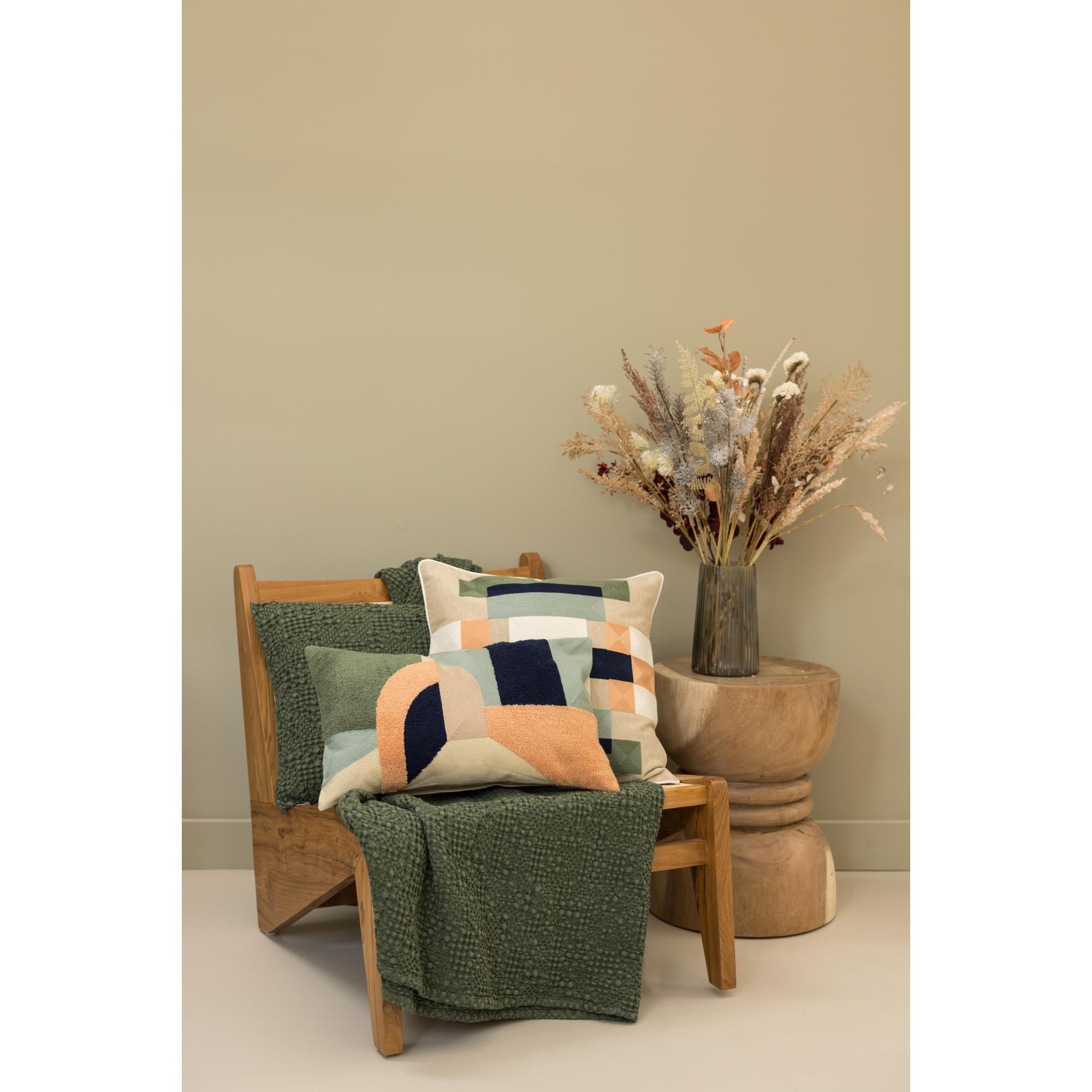 ÜBERWURF Tana olivgrün 180 x 260 cm - Olivgrün, Textil (180/260cm) - Vivaraise