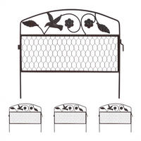 4XBEETZAUN - Dunkelbraun, Metall (48.5/41/1cm) - Relaxdays